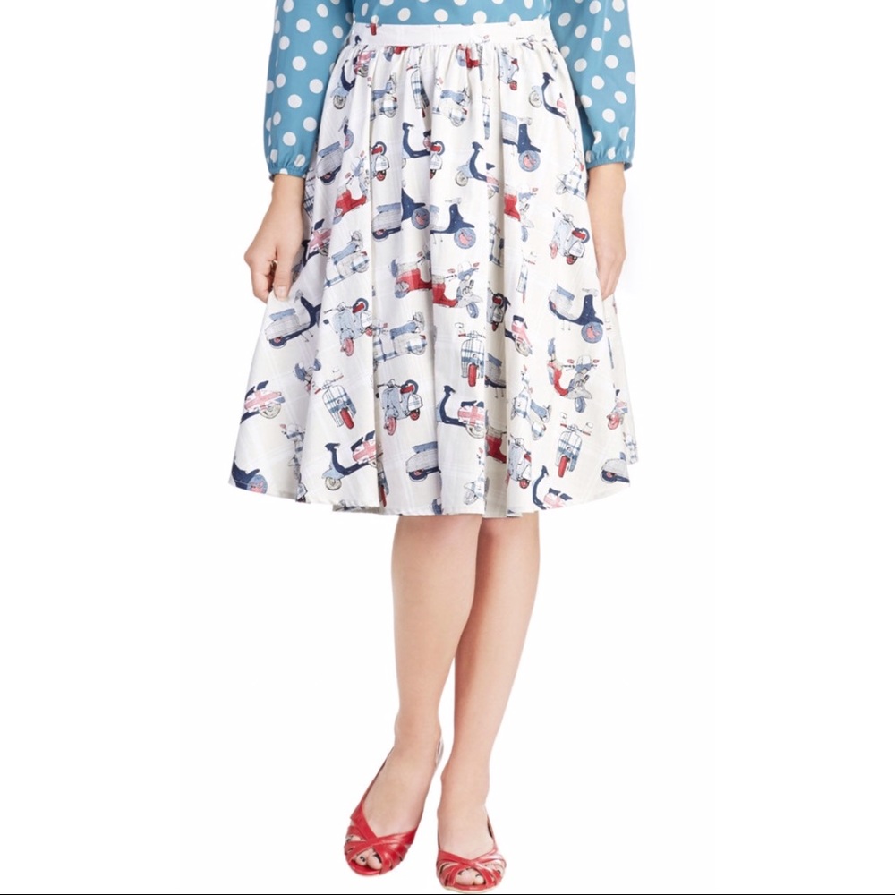 🛵Modcloth Traffic Pattern Skirt🛵